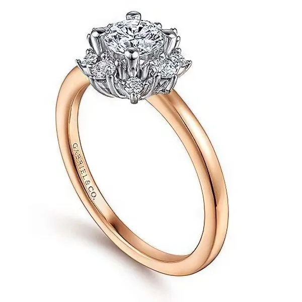 14K Blossom Engagement Ring by Gabriel Goldmart Jewelers Redding, CA