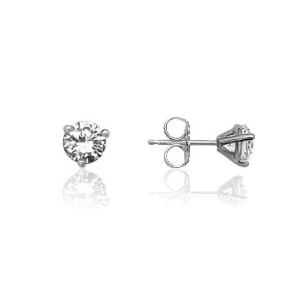 14K Stud 3 prong Earrings - Goldmart Signature Collection Goldmart Jewelers Redding, CA