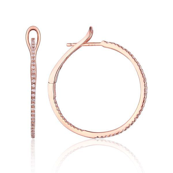 14K Medium Hoop Earrings by Luvente Goldmart Jewelers Redding, CA