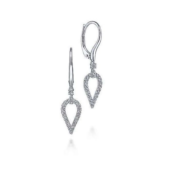 14K Pear Shaped Dangle Leverback Earrings by Gabriel Goldmart Jewelers Redding, CA