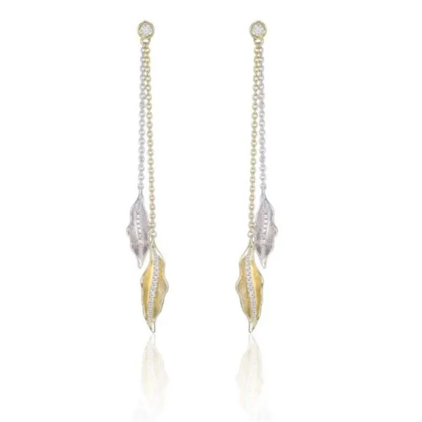14K Dangle Feather Earrings by Luvente Goldmart Jewelers Redding, CA
