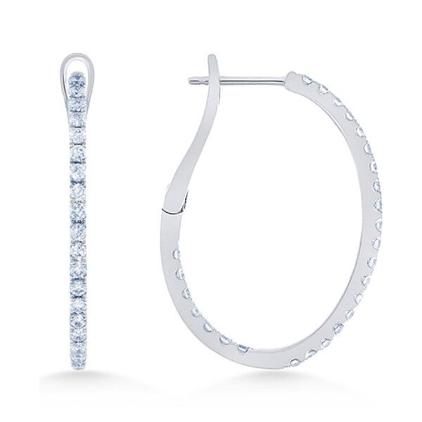 14K Medium Oval Hoop Earrings by Luvente Goldmart Jewelers Redding, CA