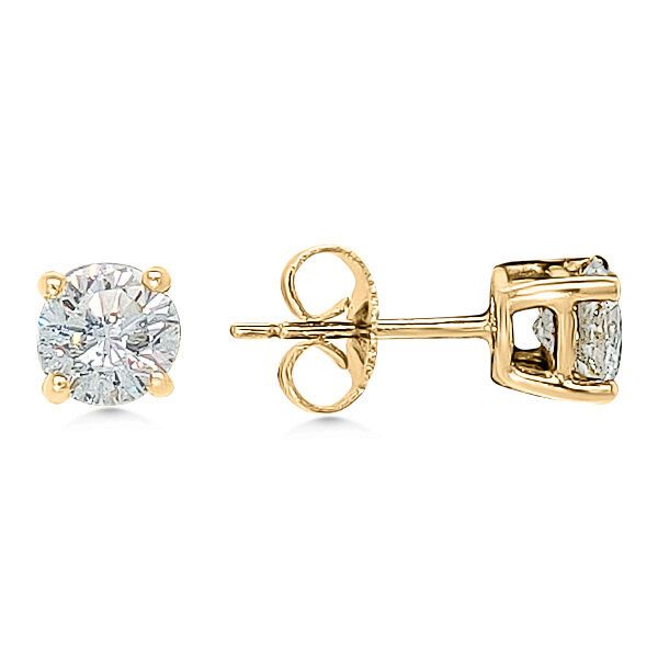 14K Diamond Stud Earrings - Estate Goldmart Jewelers Redding, CA