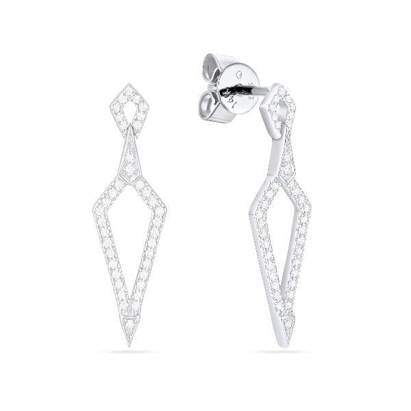 14K Diamond Dangle Earrings by Luvente Goldmart Jewelers Redding, CA