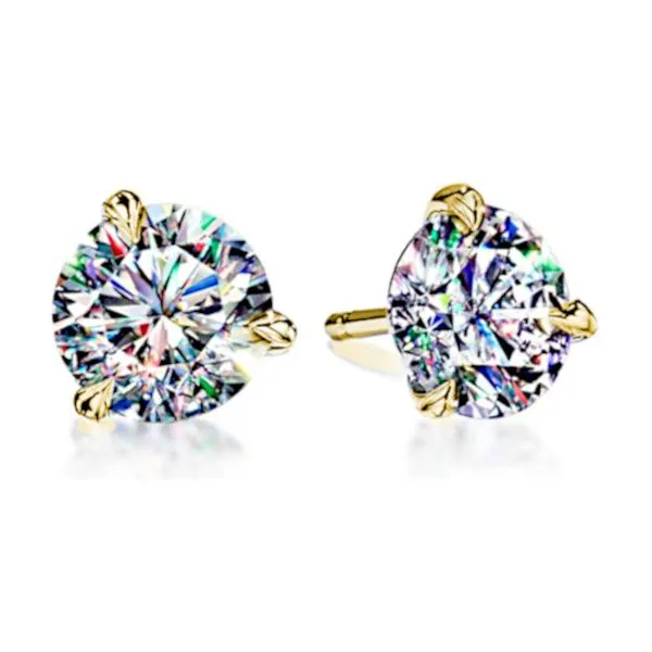 14K FoF Diamond Martini Stud Earrings by Facets of Fire. Goldmart Jewelers Redding, CA