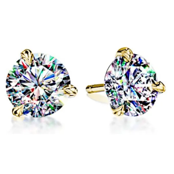 14K FoF Diamond Martini Stud Earrings by Facets of Fire. Goldmart Jewelers Redding, CA