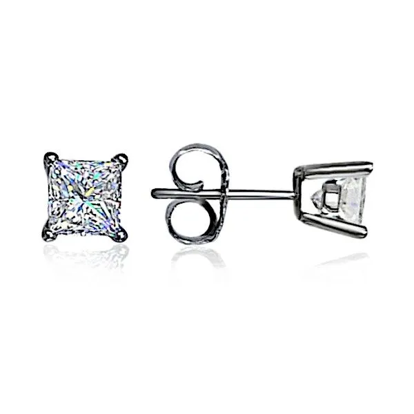 14K FoF Princess Diamond Stud Earrings by Facets of Fire. Goldmart Jewelers Redding, CA