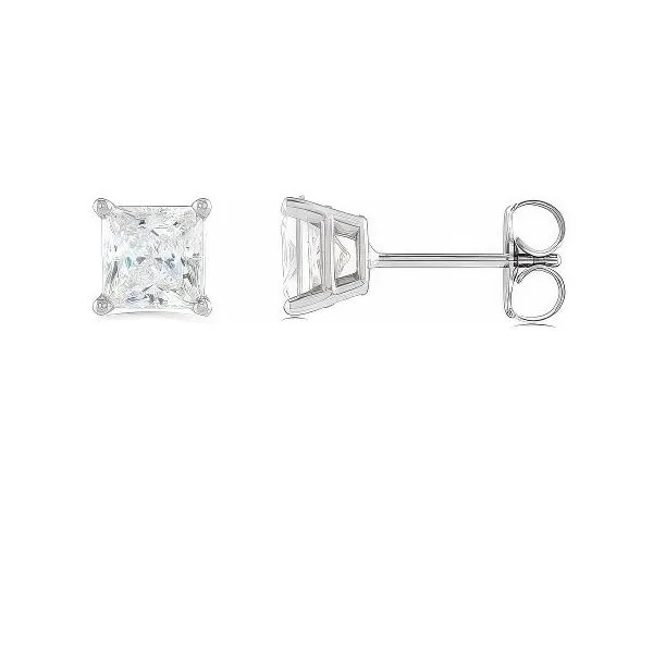 14K Diamond Princess Stud Earrings – GM Signature Goldmart Jewelers Redding, CA