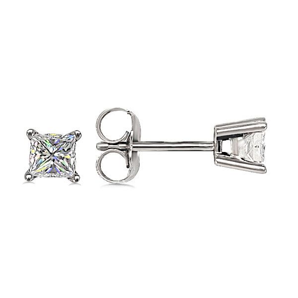 14K Princess cut Diamond Stud Earrings by Facets of Fire Goldmart Jewelers Redding, CA