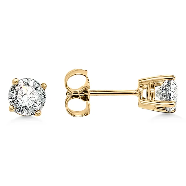 14K Diamond Stud Earrings - Estate Goldmart Jewelers Redding, CA