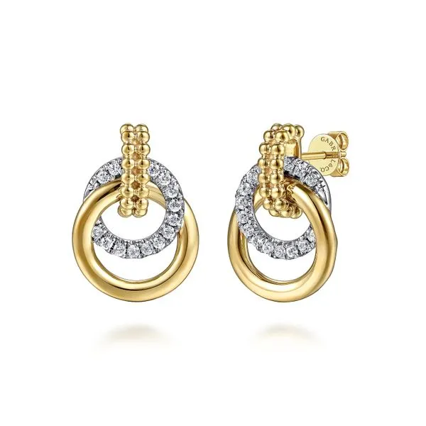 14K Bujukan Diamond Dangle Earrings by Gabriel & Co. Goldmart Jewelers Redding, CA