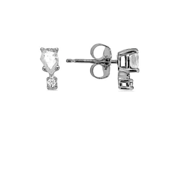 14K Two Diamond - Stud Earrings - Estate Goldmart Jewelers Redding, CA