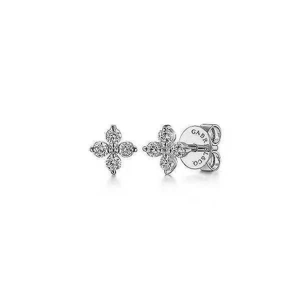 14K Diamond Stud Earrings by Gabriel & Co. Goldmart Jewelers Redding, CA