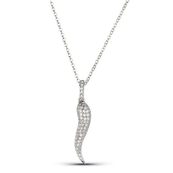 14K Diamond Horn Pendant by Luvente Goldmart Jewelers Redding, CA