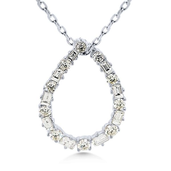 14K Diamond Drop Pendant – Goldmart Signature Goldmart Jewelers Redding, CA