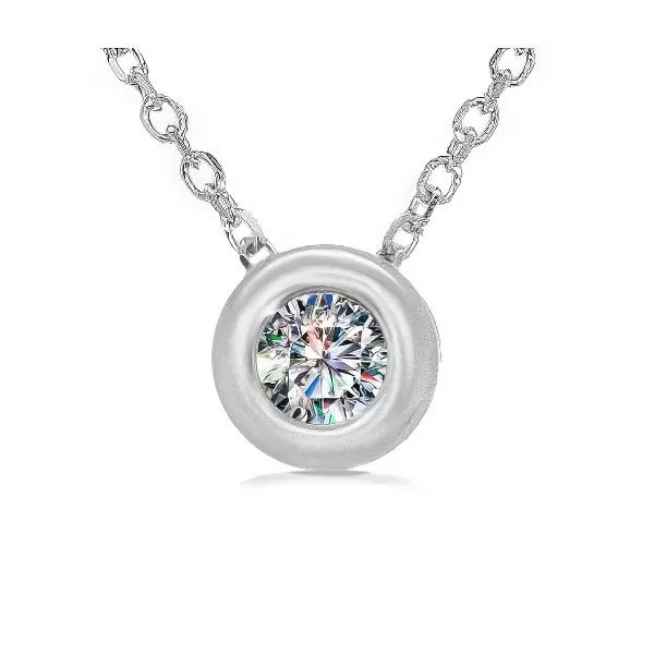 14K FoF Diamond 18” Bezel Slide Pendant - GM Signature Goldmart Jewelers Redding, CA