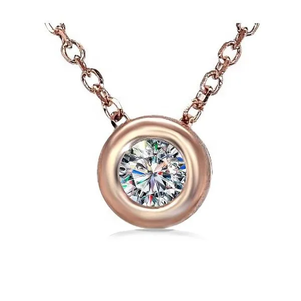 14K 18” Solitaire Pendant – GM Signature Goldmart Jewelers Redding, CA