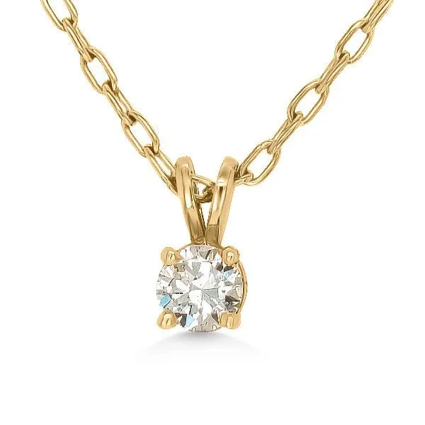 14K Diamond Solitaire Pendant - Estate Goldmart Jewelers Redding, CA