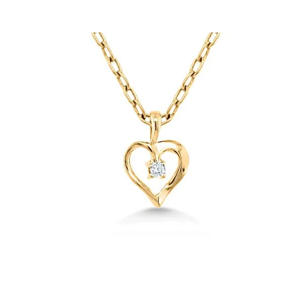 14K Diamond Heart Pendant - Estate Goldmart Jewelers Redding, CA
