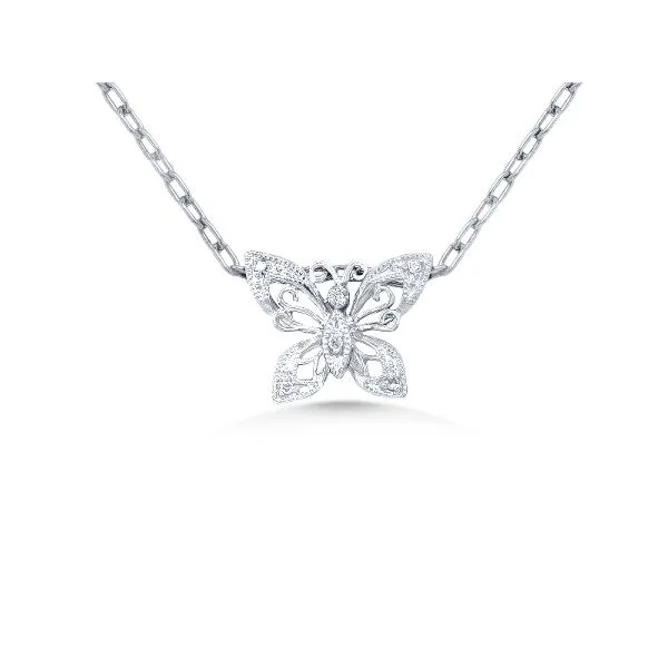 14K Diamond Butterfly Pendant - Estate Goldmart Jewelers Redding, CA