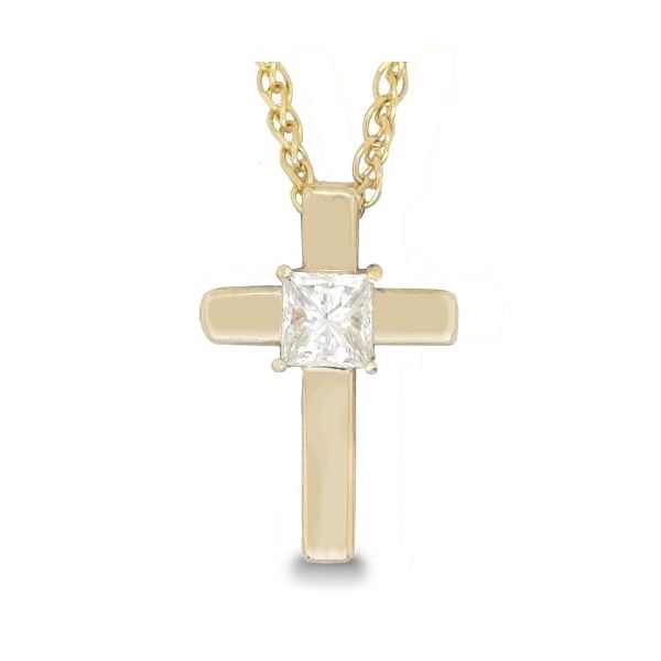 14K Facets of Fire Diamond Cross Pendant - Goldmart Signature Collection
