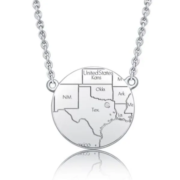 Customizable, choice of metal, Map Bracelet by A.Jaffe Goldmart Jewelers Redding, CA
