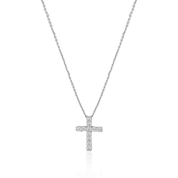 14K Stationed Cross Necklace by Luvente Goldmart Jewelers Redding, CA