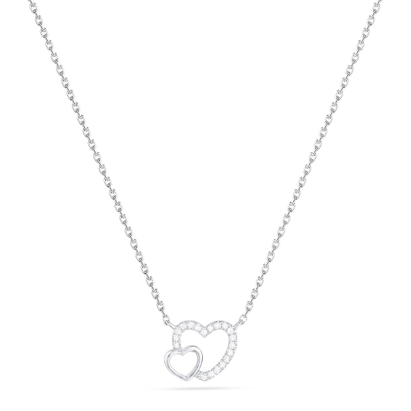 14K Linking Heart Stationed Diamond Necklace by Luvente Goldmart Jewelers Redding, CA