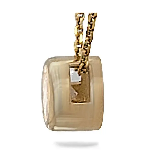 14K FoF Diamond Bezel Solitaire Necklace - GM Signature Image 3 Goldmart Jewelers Redding, CA