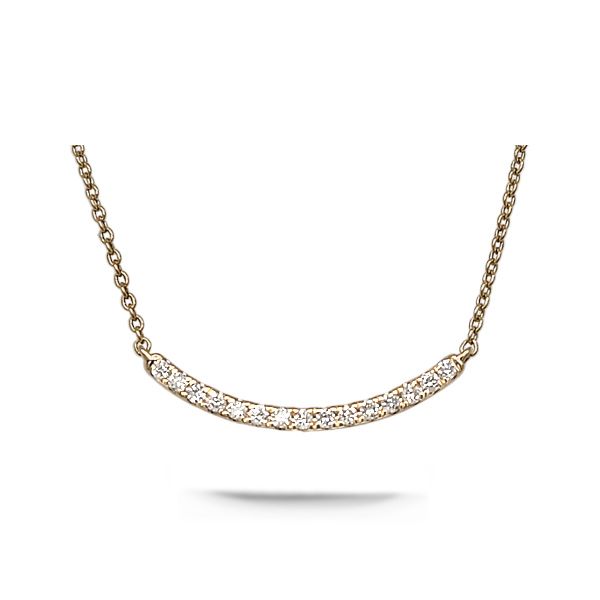 14K Diamond Bar Stationed Pendant Necklace Goldmart Jewelers Redding, CA