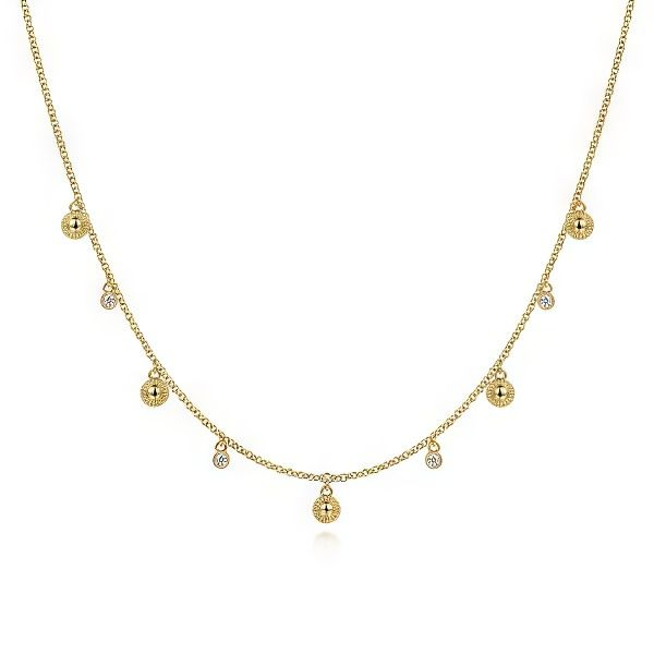 14K Bujukan Stationed Pendant by Gabriel & Co. Goldmart Jewelers Redding, CA