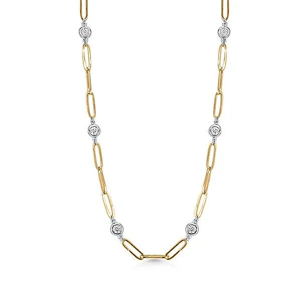 14K 18” Diamond Paperclip Necklace by GM Signature Goldmart Jewelers Redding, CA