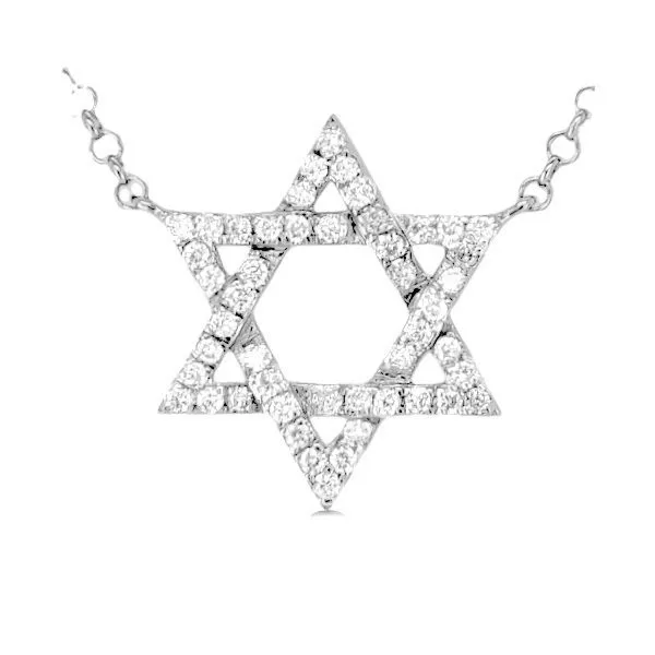 14K Diamond Star Of David Necklace - GM Signature Goldmart Jewelers Redding, CA