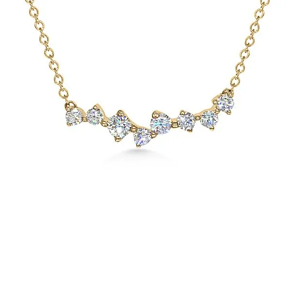 14K 18” FoF Diamond Scatter Necklace - Facets of Fire Goldmart Jewelers Redding, CA