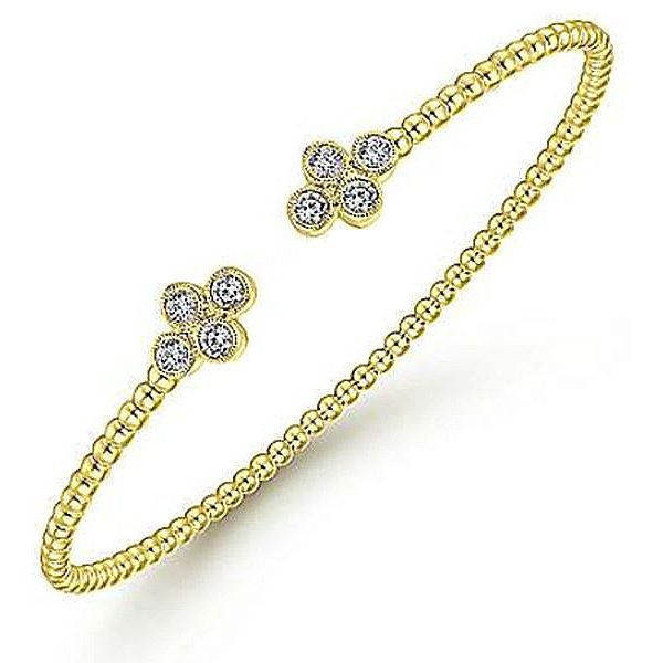 Impressive, 14K Bead, Split Cuff Bracelet by Gabriel Goldmart Jewelers Redding, CA