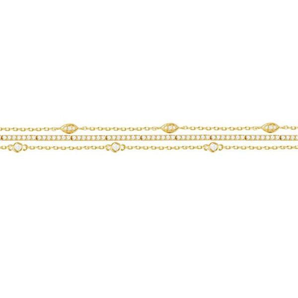 14K 3 Strand Bracelet by Luvente Goldmart Jewelers Redding, CA