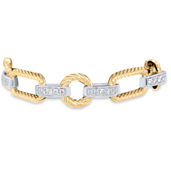 14K Diamond Fancy Link Bracelet – GM Signature Goldmart Jewelers Redding, CA