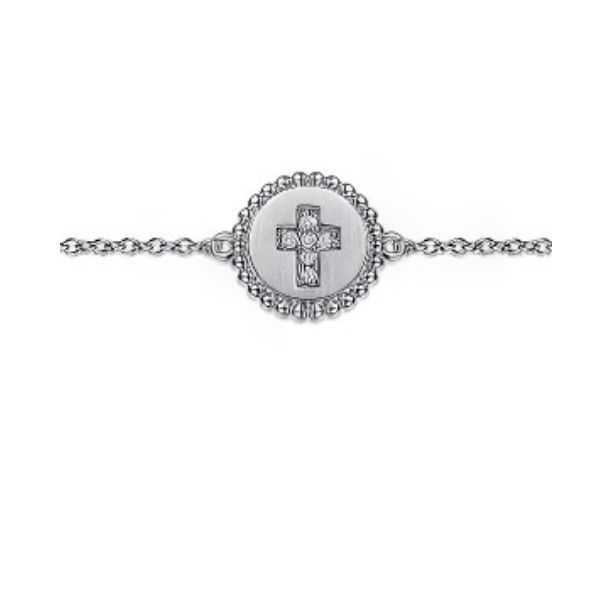 Sterling Silver Diamond Bujukan Cross Bracelet by Gabriel Goldmart Jewelers Redding, CA