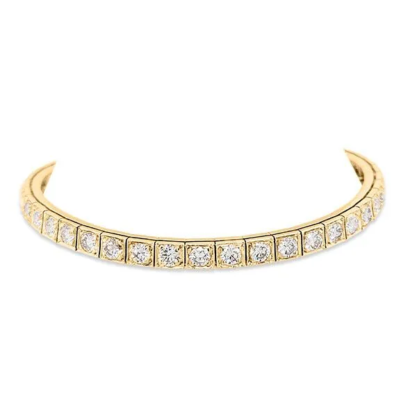 14K Mid-century Modern Diamond Tennis Bracelet - Estate Goldmart Jewelers Redding, CA