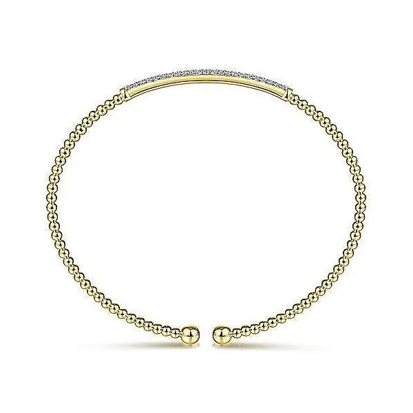 14K Diamond Bangle Bracelet by Gabriel & Co. Image 2 Goldmart Jewelers Redding, CA