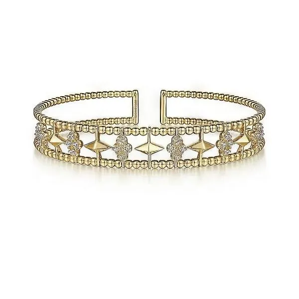 14K 6.25” Bujukan Diamond Cluster Bracelet by Gabriel Goldmart Jewelers Redding, CA