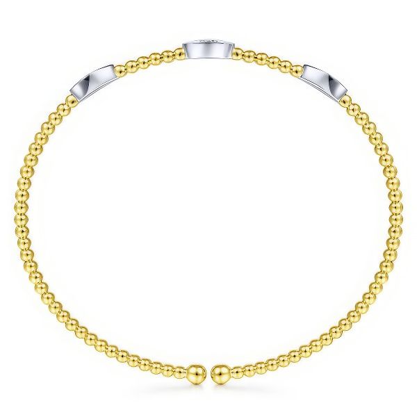 14K Diamond Bujukan Bangle Bracelet by Gabriel & Co. Image 3 Goldmart Jewelers Redding, CA