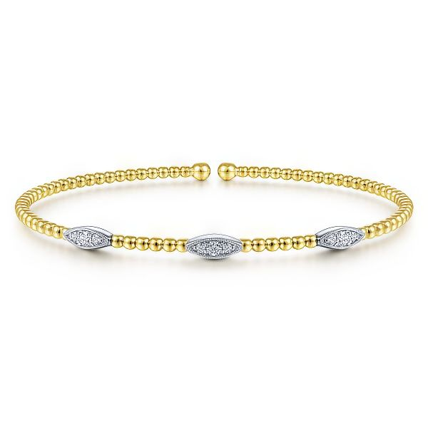 14K Diamond Bujukan Bangle Bracelet by Gabriel & Co. Goldmart Jewelers Redding, CA