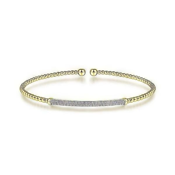 14K Diamond Bangle Bracelet by Gabriel & Co. Goldmart Jewelers Redding, CA