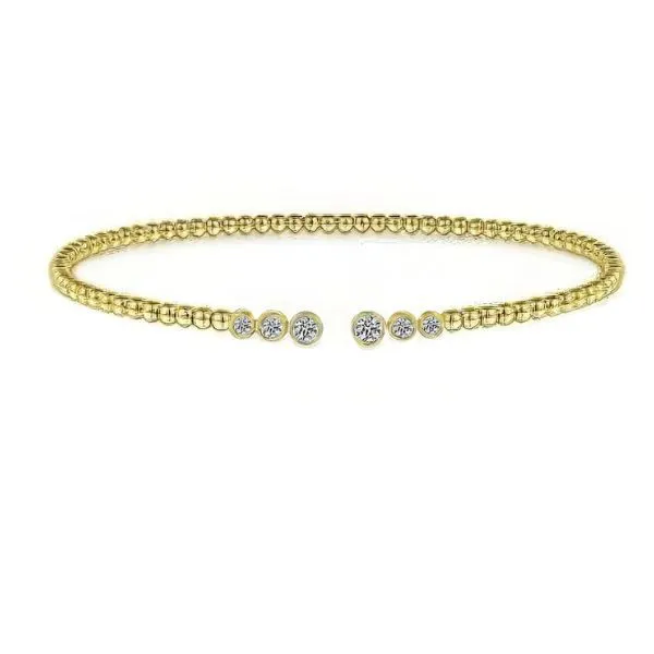 14K Bujukan Diamond Split Bangle Bracelet Gabriel Goldmart Jewelers Redding, CA