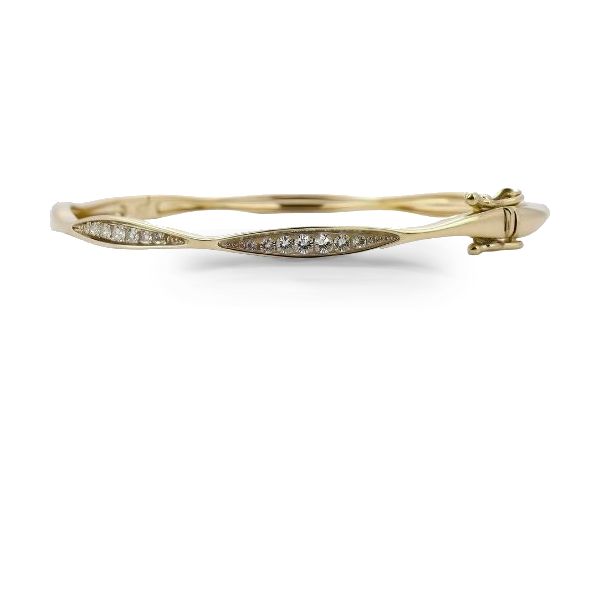 14K Diamond Bangle Bracelet - GM Signature Goldmart Jewelers Redding, CA