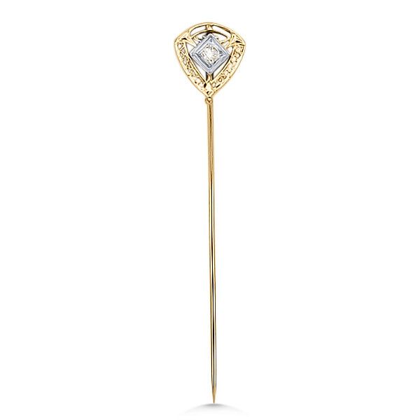 14K Diamond Stick Pin - Estate Goldmart Jewelers Redding, CA
