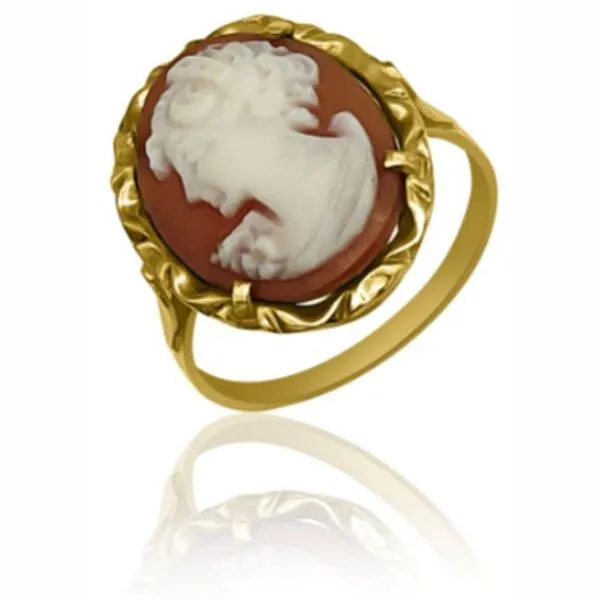 14K Antique Cameo Ring - Estate Goldmart Jewelers Redding, CA
