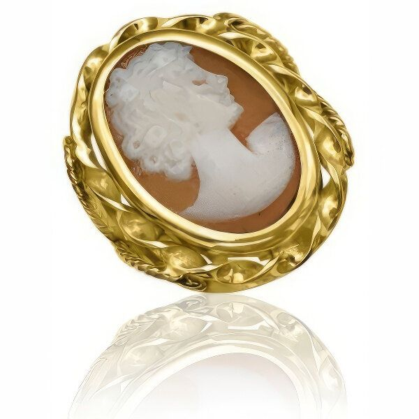 18K Antique Cameo Ring - Estate Goldmart Jewelers Redding, CA