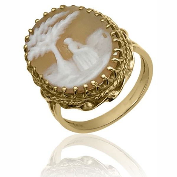 Distinctive Vignette, Antique 14 Karat Cameo Ring (Estate) Goldmart Jewelers Redding, CA